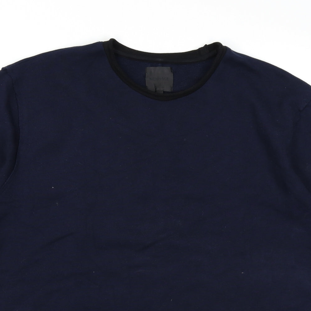 Mennace Mens Blue    T-Shirt Size M