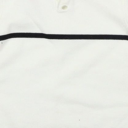 Strawberry Faire Girls White Colourblock Knit Jumper Dress  Size 6-9 Months