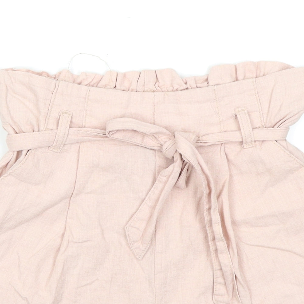 Divided Womens Pink   Paperbag Shorts Size 6