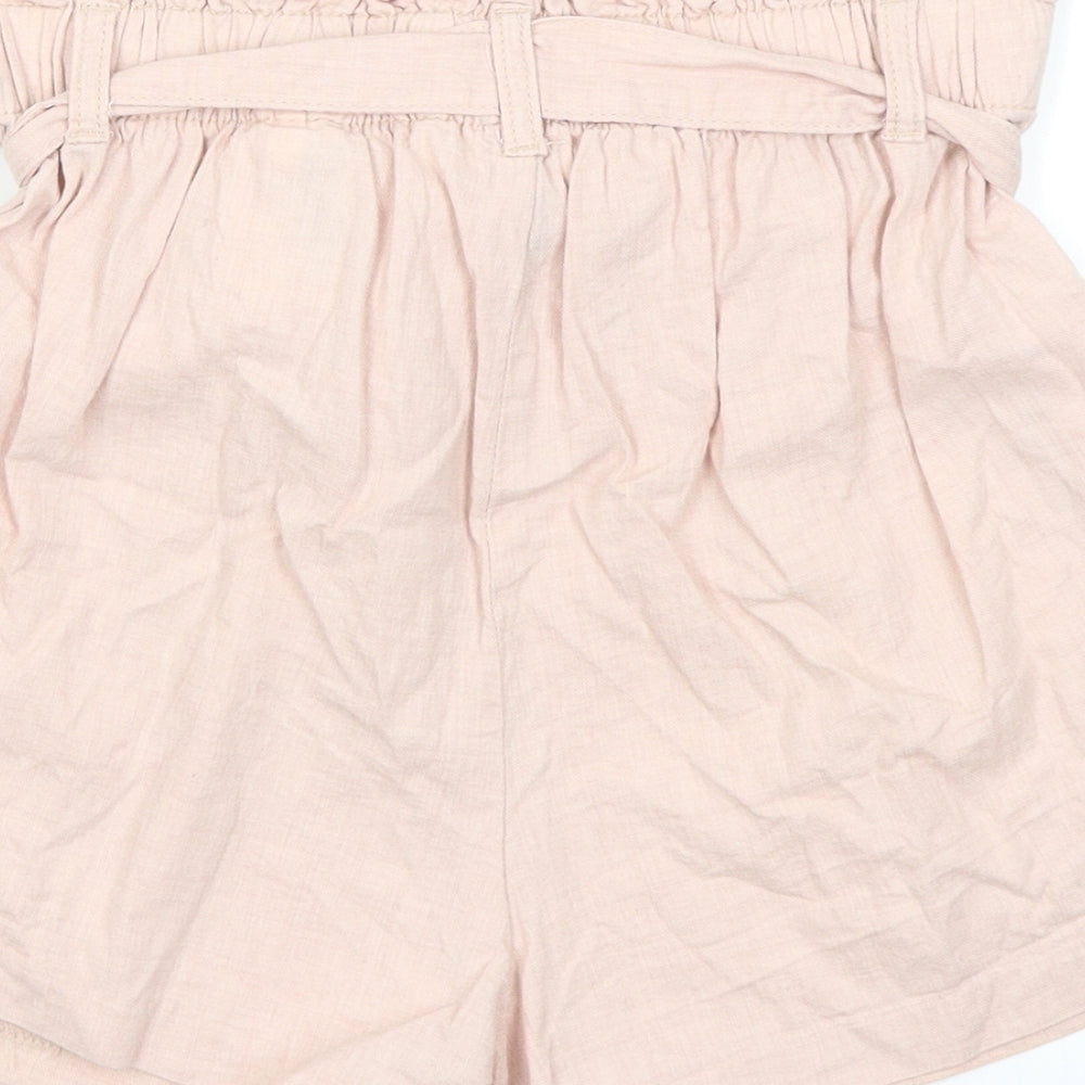 Divided Womens Pink   Paperbag Shorts Size 6