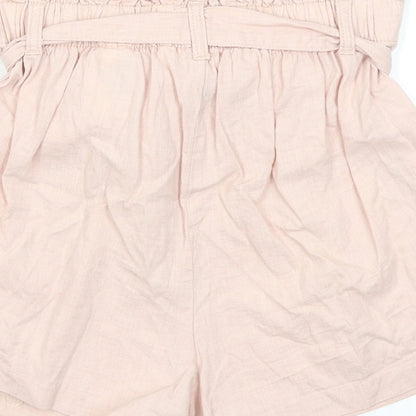 Divided Womens Pink   Paperbag Shorts Size 6
