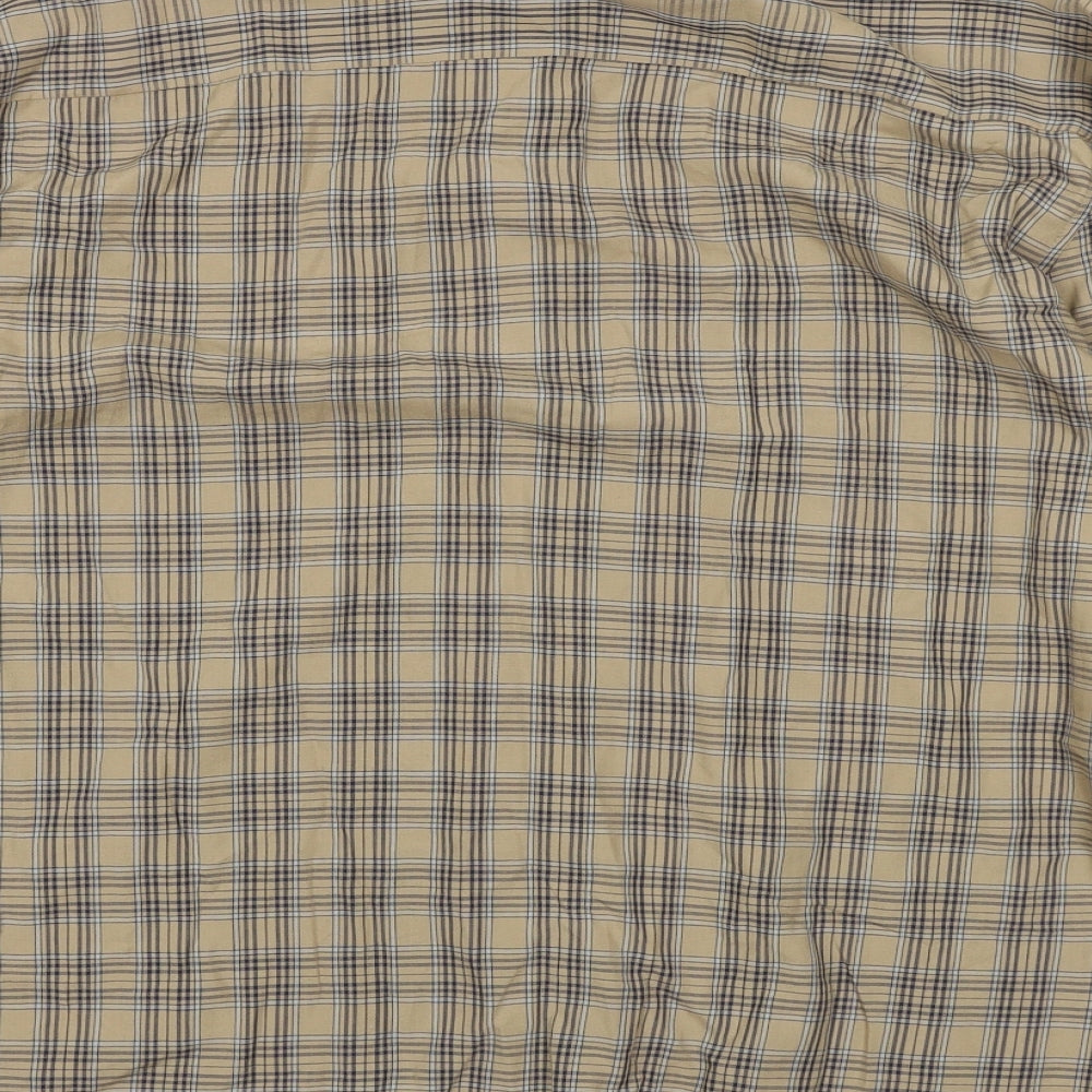 Mens UK Size S Mennace Brown  Button-Up Long Sleeve Casual Shirt