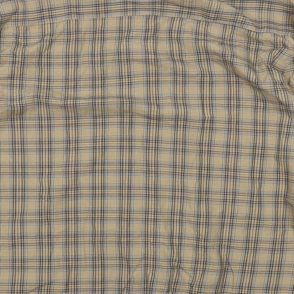 Mens UK Size S Mennace Brown  Button-Up Long Sleeve Casual Shirt