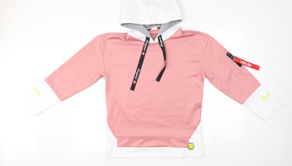 Fashion Womens Pink   Pullover Hoodie Size L