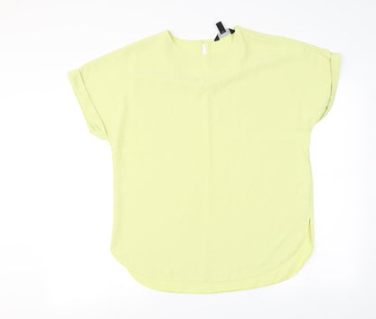 Womens UK Size 12 New Look Green Basic Blouse