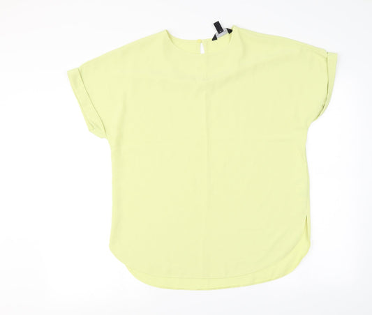 Womens UK Size 12 New Look Green Basic Blouse