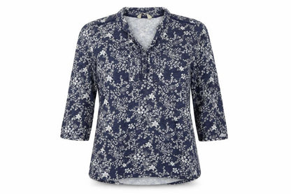 M&Co Womens Blue Floral  Pullover Jumper Size 14