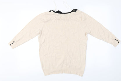 David Emmanuel   Womens Beige   Pullover Jumper Size L