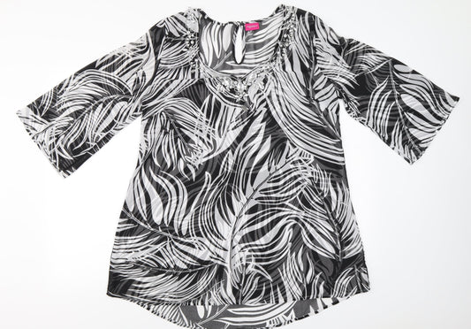 Womens UK Size 12 Together Black Basic Blouse