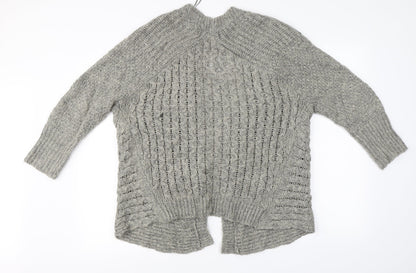 Papaya  Womens Grey   Cardigan Jumper Size S