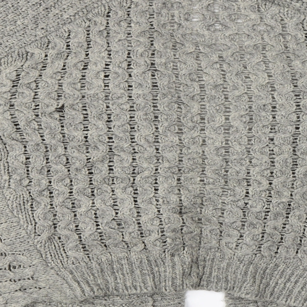 Papaya  Womens Grey   Cardigan Jumper Size S