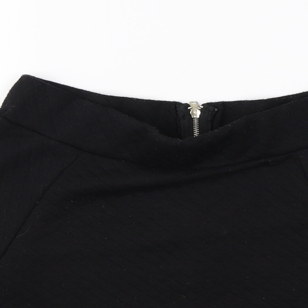 H&M  Womens Black   A-Line Skirt Size S