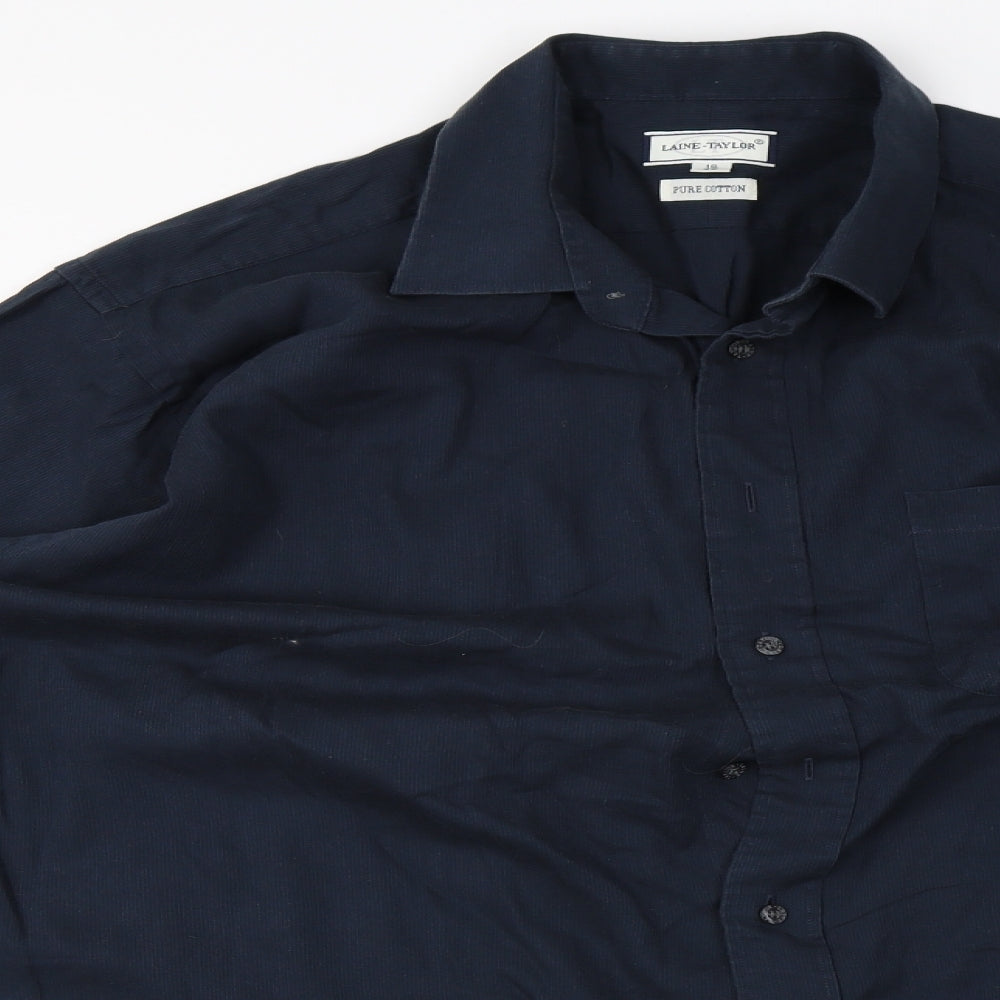 Mens UK Size XL laine taylor Blue  Button-Up Long Sleeve Casual Shirt