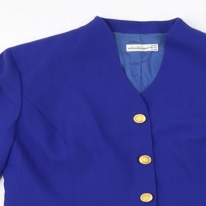 Schneberger  Womens Blue   Jacket Blazer Size 12