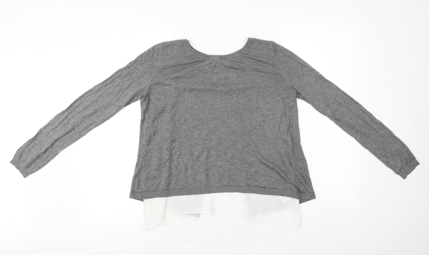 H&M  Womens Grey Paisley  Pullover Jumper Size S