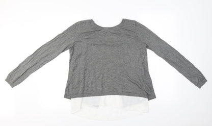 H&M  Womens Grey Paisley  Pullover Jumper Size S