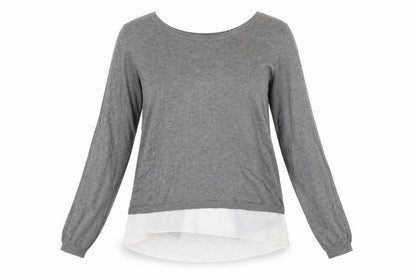 H&M  Womens Grey Paisley  Pullover Jumper Size S