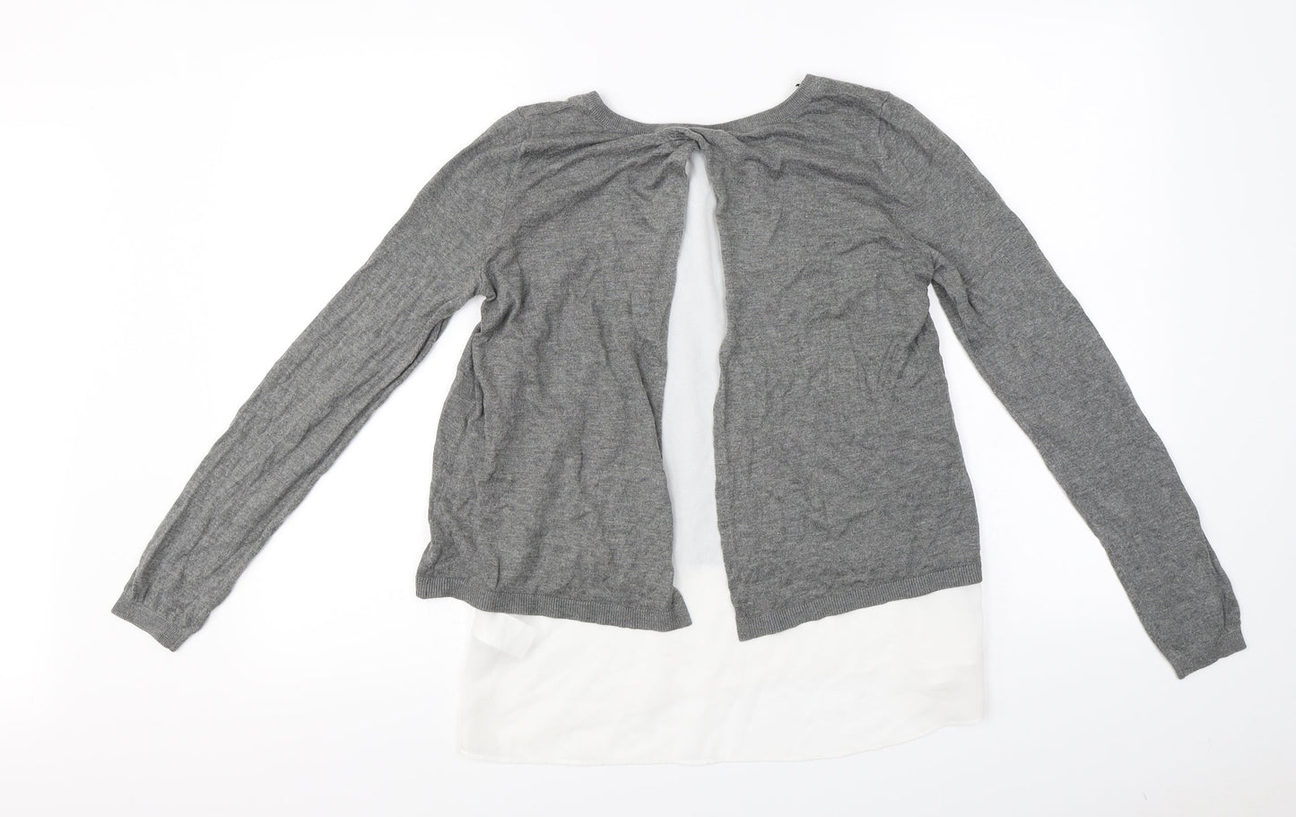 H&M  Womens Grey Paisley  Pullover Jumper Size S