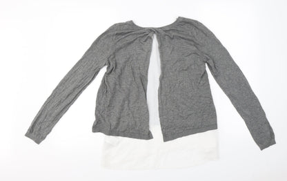 H&M  Womens Grey Paisley  Pullover Jumper Size S