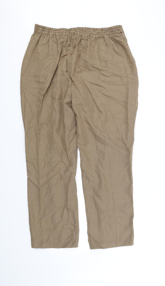 Damart Womens Orange Check  Trousers  Size 20 L30 in