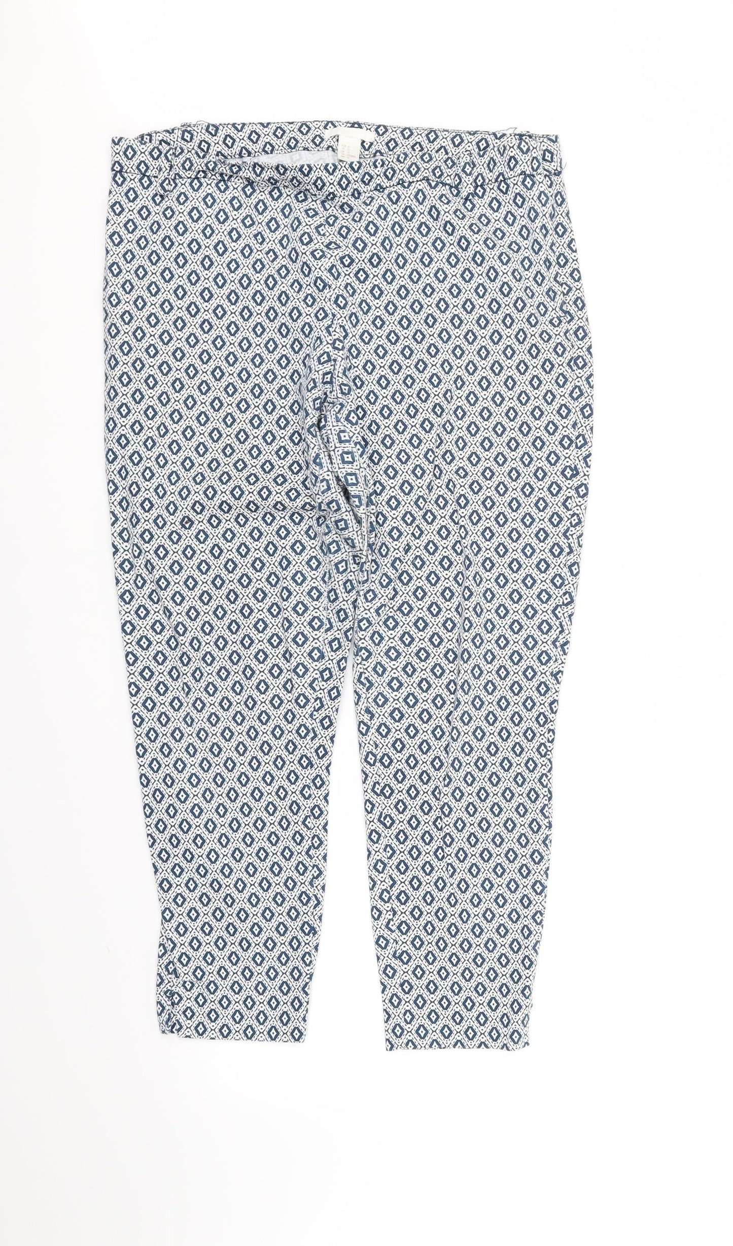 Womens UK Size 14 H&M Regular Fit  White Trousers