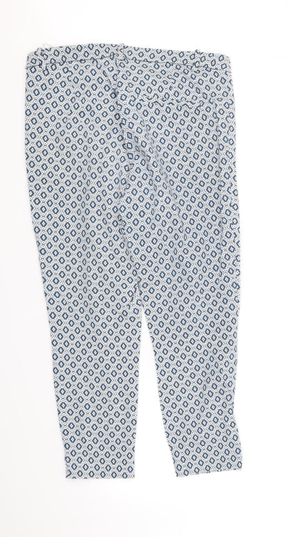 Womens UK Size 14 H&M Regular Fit  White Trousers