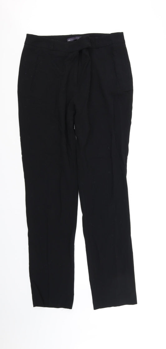 Womens UK Size 12 Marks and Spencer Regular Fit  Black Trousers
