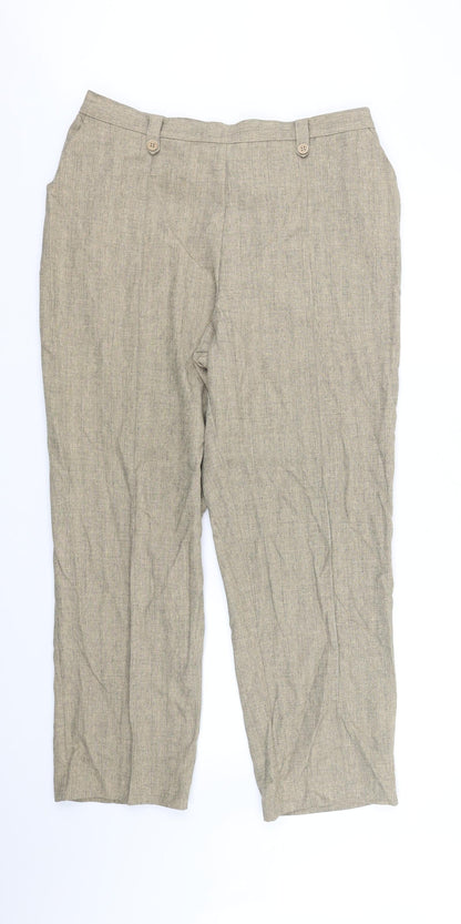 Womens UK Size 18 Marks and Spencer Regular Fit  Beige Trousers