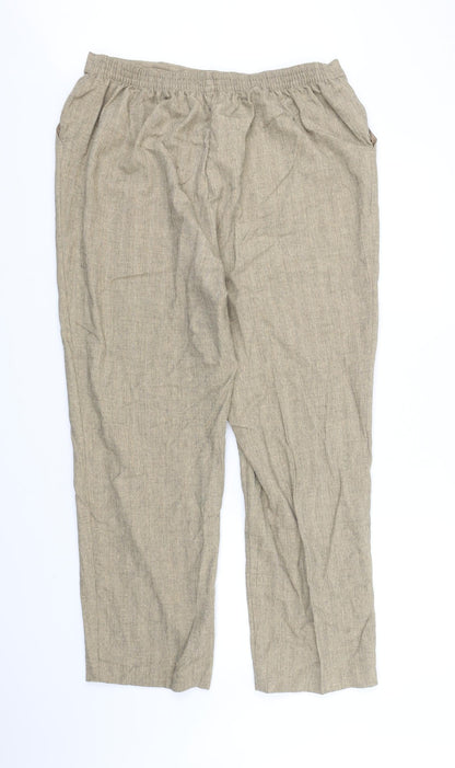 Womens UK Size 18 Marks and Spencer Regular Fit  Beige Trousers