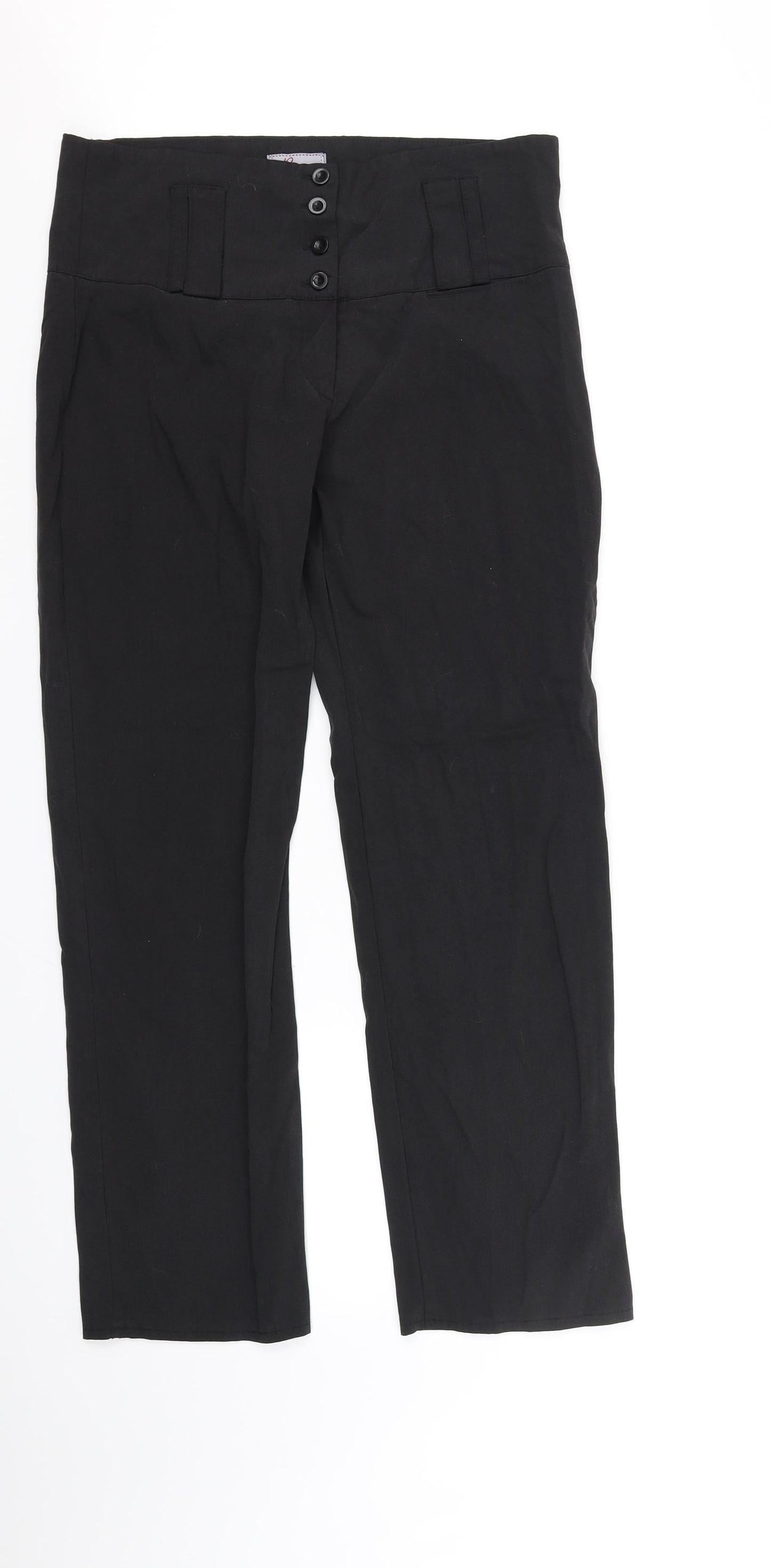 Womens UK Size 32 in Reverse Regular Fit  Black Trousers