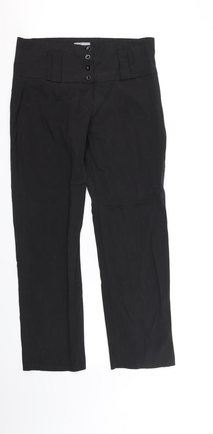 Womens UK Size 32 in Reverse Regular Fit  Black Trousers