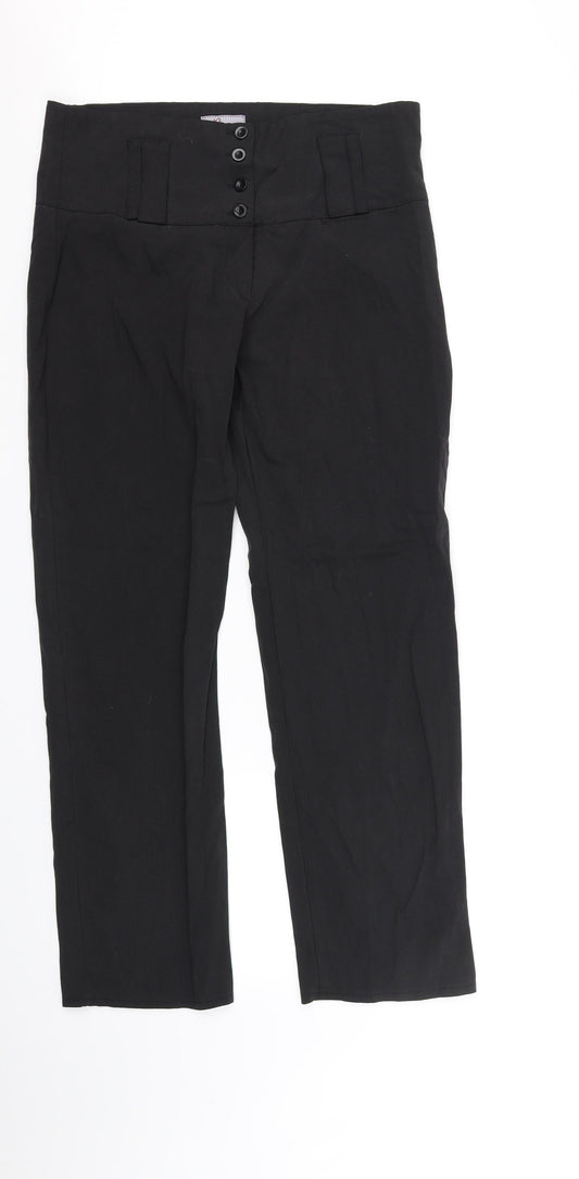 Womens UK Size 32 in Reverse Regular Fit  Black Trousers