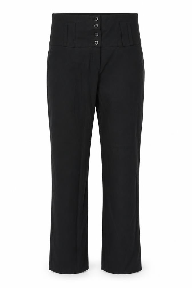 Womens UK Size 32 in Reverse Regular Fit  Black Trousers