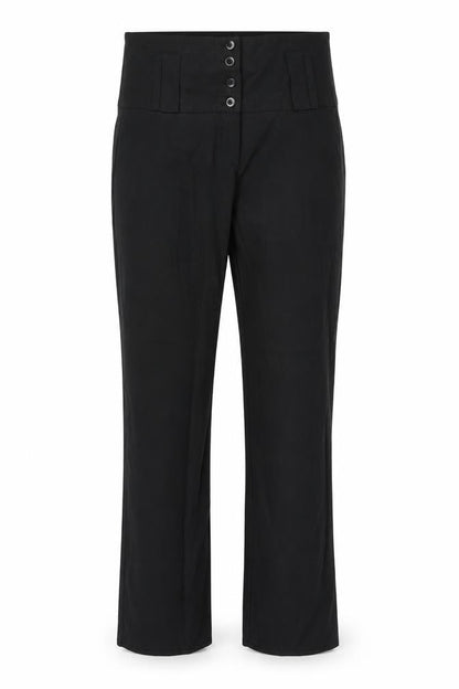 Womens UK Size 32 in Reverse Regular Fit  Black Trousers