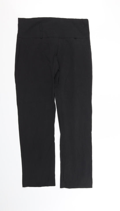 Womens UK Size 32 in Reverse Regular Fit  Black Trousers