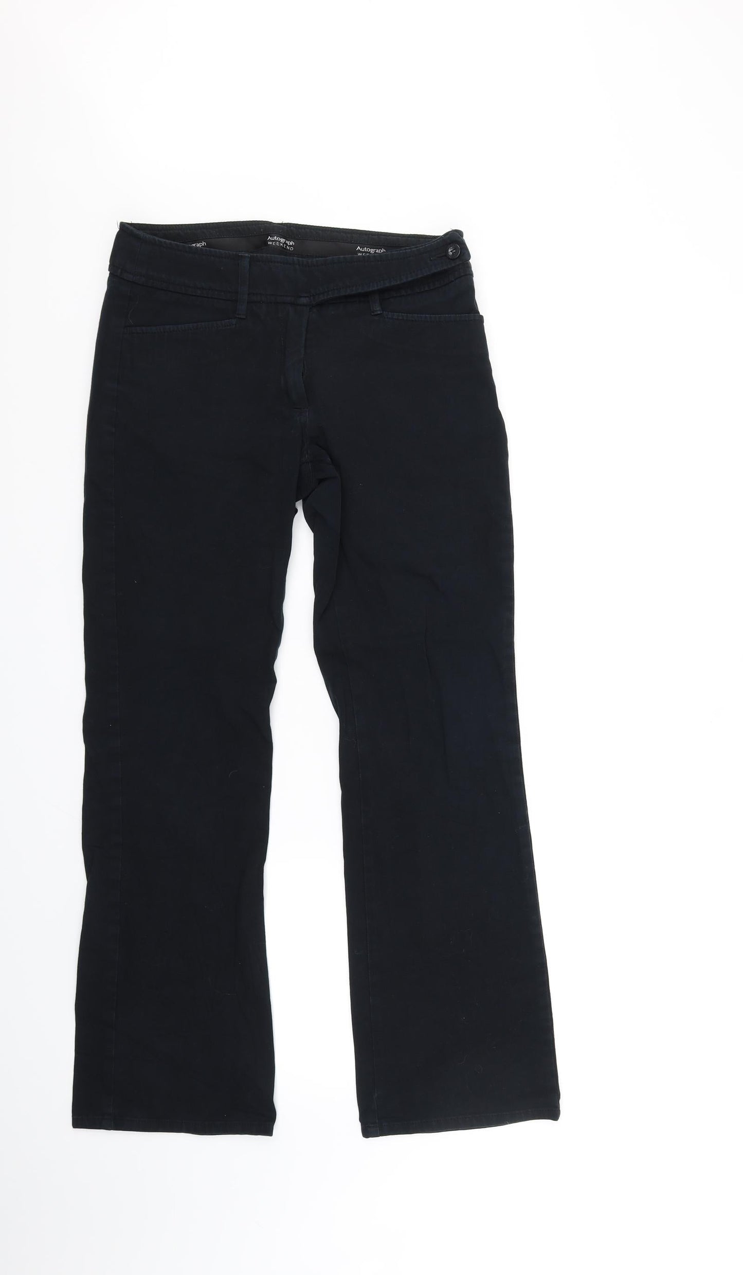 Autograph Womens Black   Trousers  Size 8 L29 in