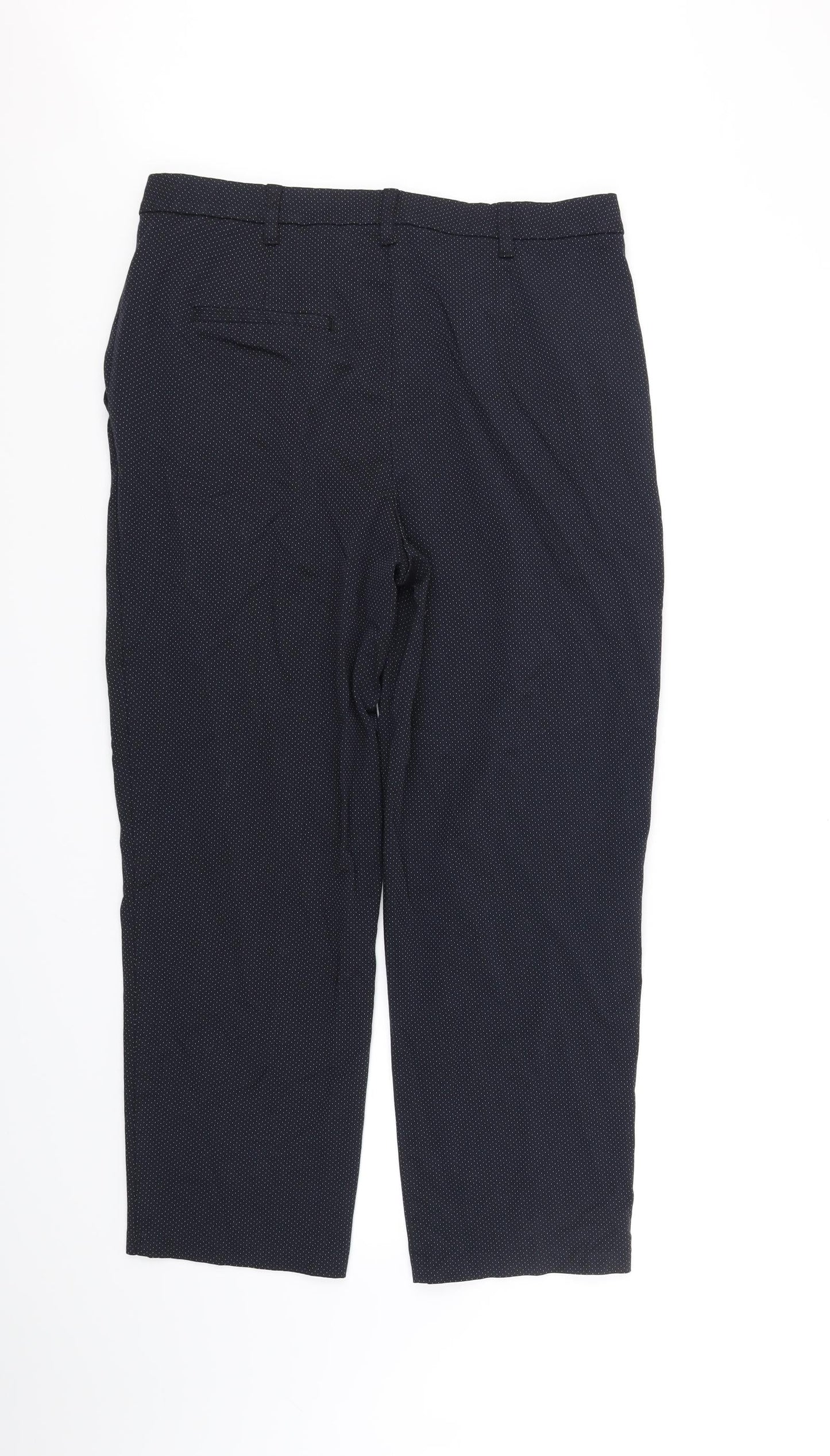 Womens UK Size 14 Marks and Spencer Regular Fit  Blue Trousers