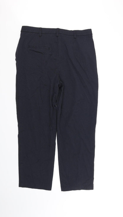 Womens UK Size 14 Marks and Spencer Regular Fit  Blue Trousers
