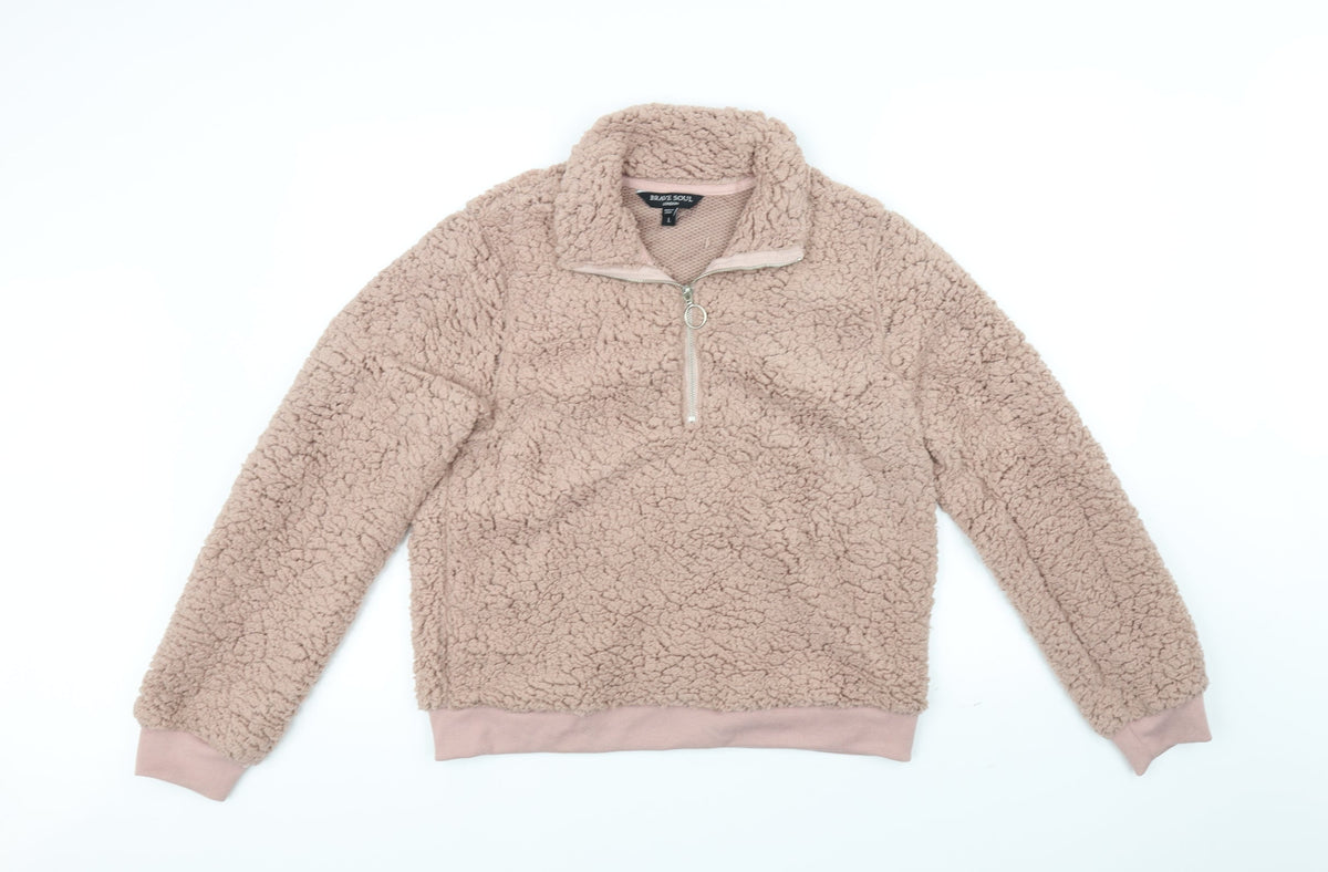 Brave Soul Womens Pink   Pullover Jumper Size L