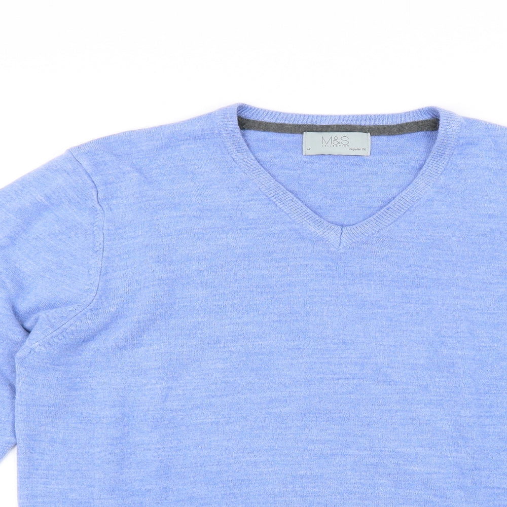 Marks and Spencer Mens Blue   Pullover Jumper Size M