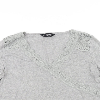 Womens UK Size 14 Dorothy Perkins Grey Basic T-Shirt