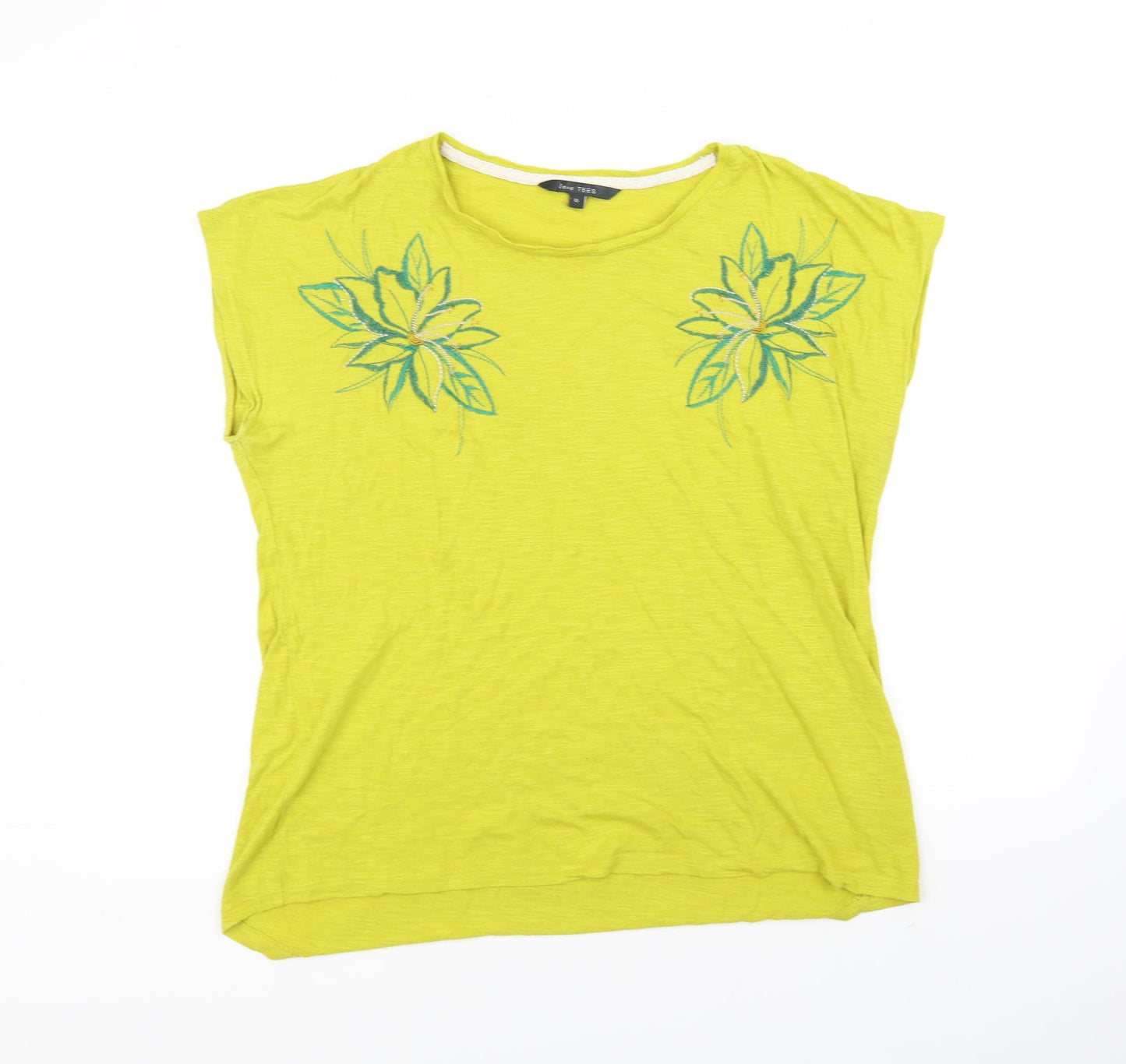 Womens UK Size 16 love tees Yellow Basic T-Shirt