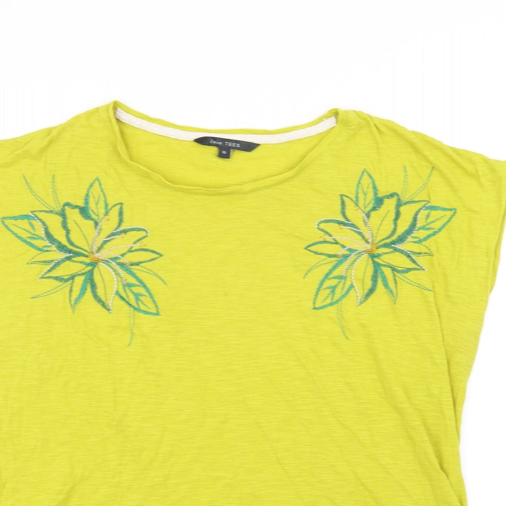 Womens UK Size 16 love tees Yellow Basic T-Shirt