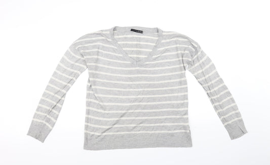 Atmosphere Womens Grey Striped  Pullover Jumper Size 14