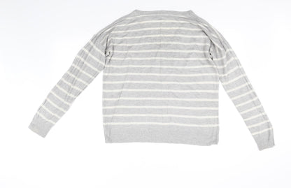 Atmosphere Womens Grey Striped  Pullover Jumper Size 14