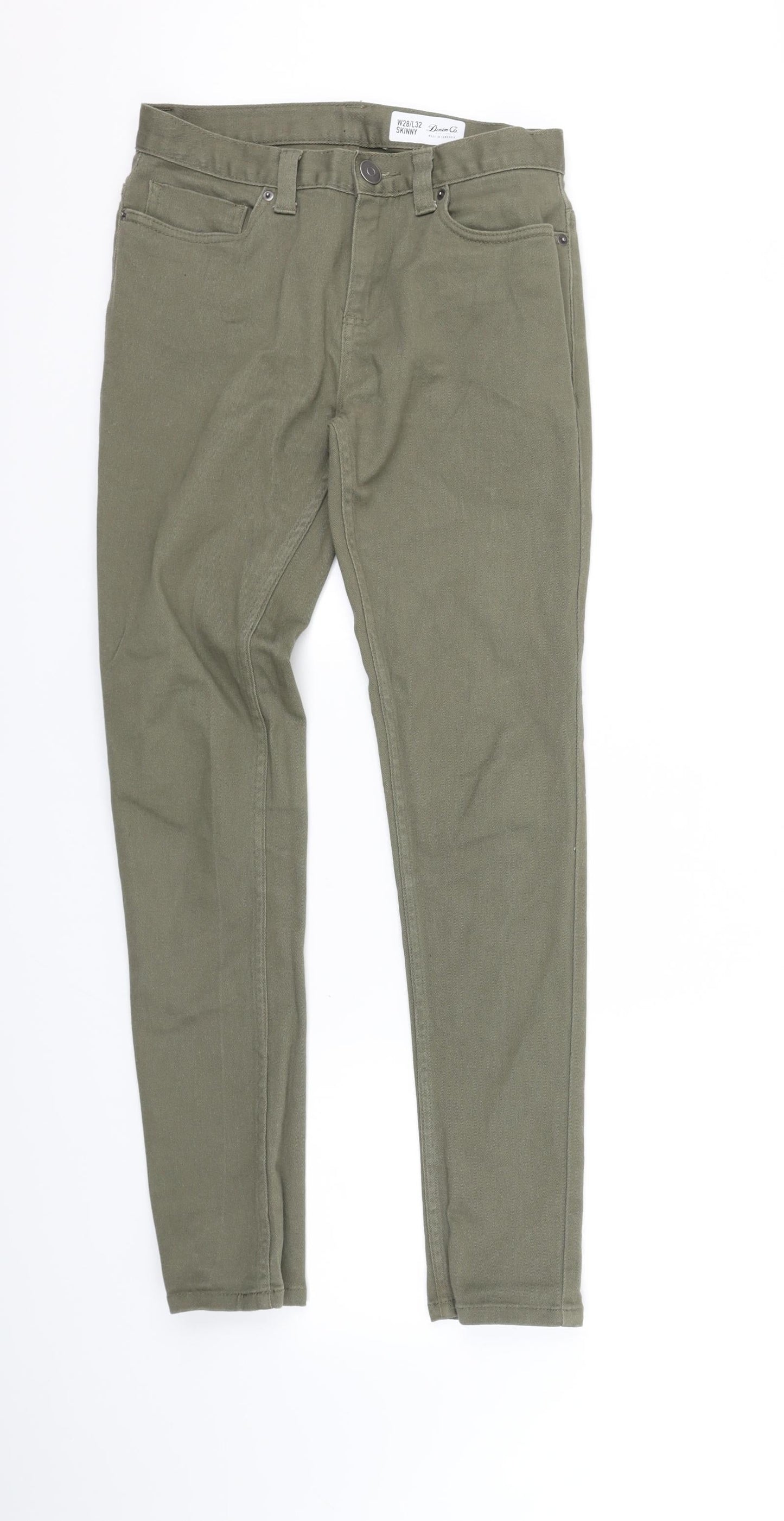 deniem & co Mens Green   Straight Jeans Size 28 in L33 in