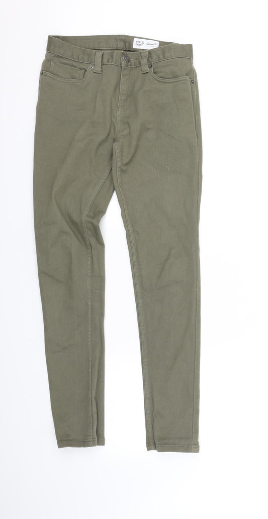 deniem & co Mens Green   Straight Jeans Size 28 in L33 in