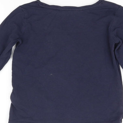 H&M Girls Blue   Basic T-Shirt Size 5-6 Years  - NEW YORK