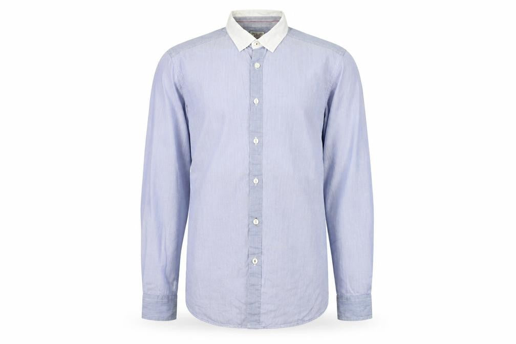 Mens UK Size M NEXT Blue  Button-Up Long Sleeve Casual Shirt