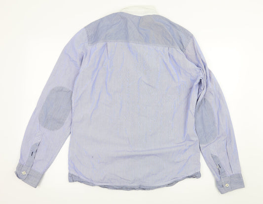 Mens UK Size M NEXT Blue  Button-Up Long Sleeve Casual Shirt
